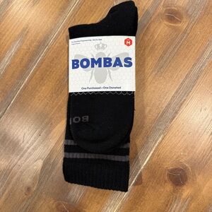 BOMBAS Honeycomb Arch Support Original Calf Socks Men's Medium 6-9 NEW Black